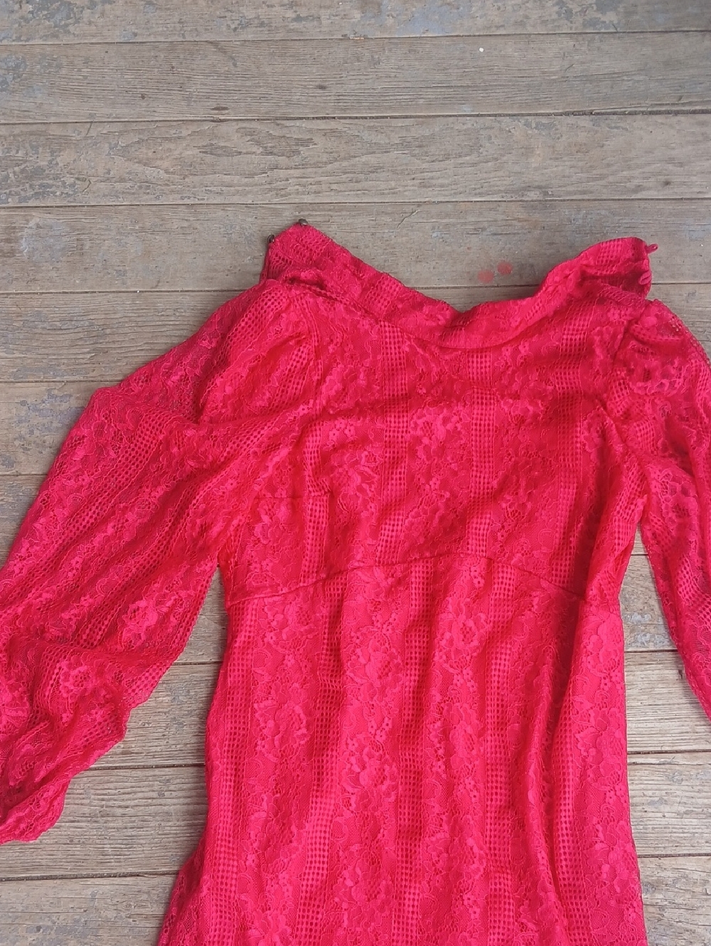 NWT Raspberry Maeve Anthropologie Lace Long Sleeve Mini Dress Size 4 - Picture 3 of 8